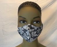 Silver Glitter Butterflies  Coronavirus Protection Face Mask