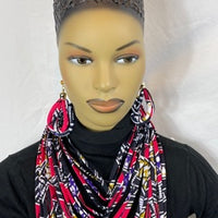 Purple the color of royalty African Pattern  Fabric Earring