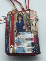 Obama Cross body cell phone and wallet bag - red