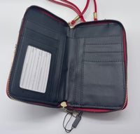 Obama Cross body cell phone and wallet bag - red