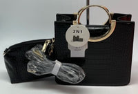 
              Black small clutch 2 and 1 handbag
            