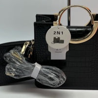 Black small clutch 2 and 1 handbag