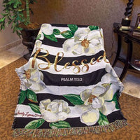 Blessed Magnolia Tapestry Throw