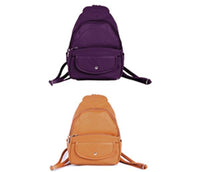 Embossed Leather Backpack