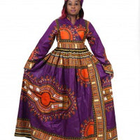 African dress - purple royalty