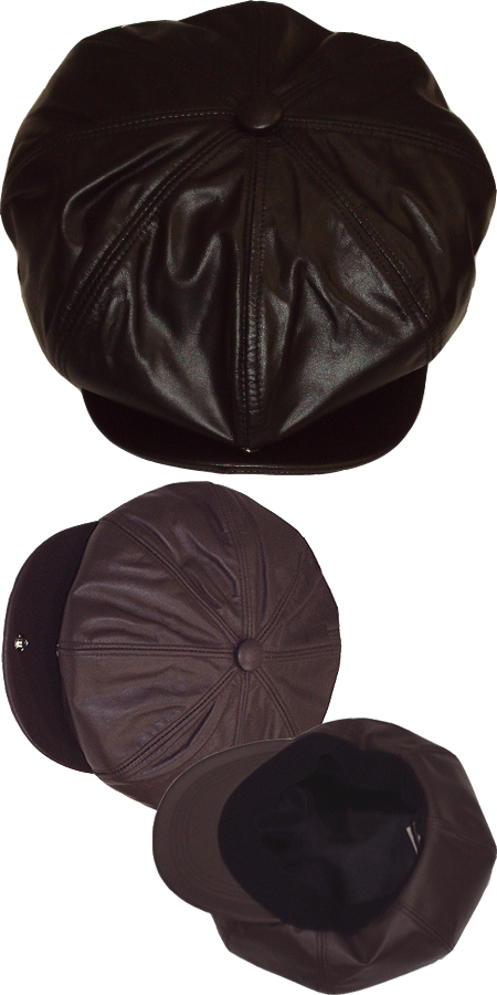 Cowhide Leather Big Applejack Hat