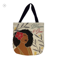 Blossom & Grow Woven Tote Bag