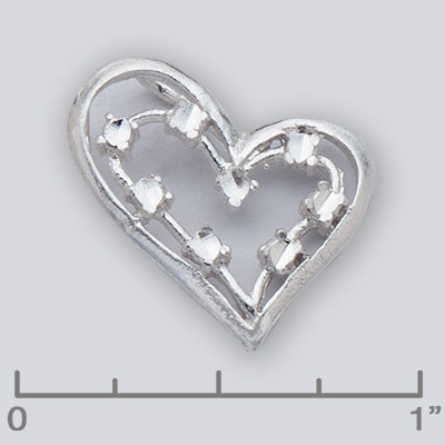 Open Heart  Charm Pendant