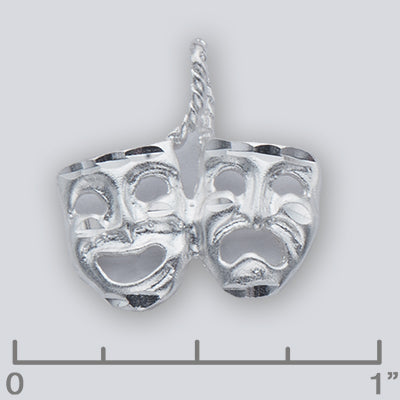 Comedy and Tragedy Charm Pendant