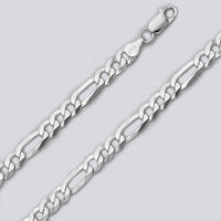 
              Chain - Super Flat  Figaro Sterling Silver 24 inch Chain
            