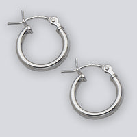 12mm  Hoops Sterling Silver Earrings