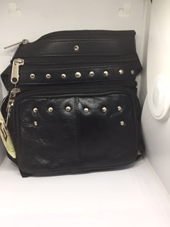 Leather Studded Crossbody Bag