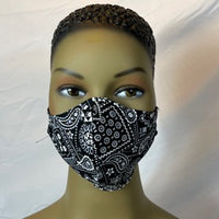 Black Bandana  Coronavirus Protection Face Mask