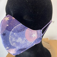 Purple Stars and Moons  Coronavirus Protection Face Mask
