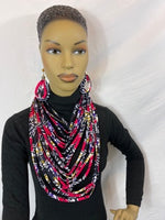 
              Purple the color of royalty African Pattern  Fabric Necklace
            