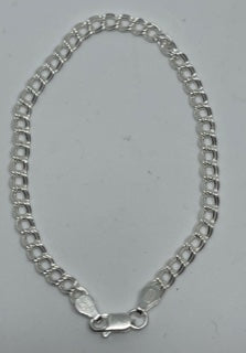 Sterling Silver Charm  Link Bracelet-8