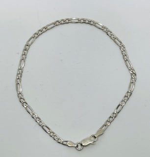 Sterling Silver Figaro Flat Bracelet