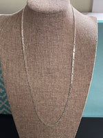 
              Chain -  Flat  Figaro Sterling Silver 24 inch Chain
            