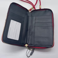 Obama Cross body cell phone and wallet bag - red