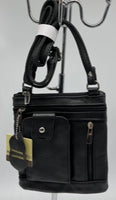 Black  Genuine leather  cross body handbag