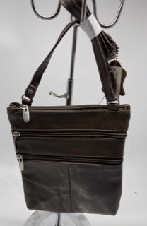 Coffee Genuine leather  cross body handbag