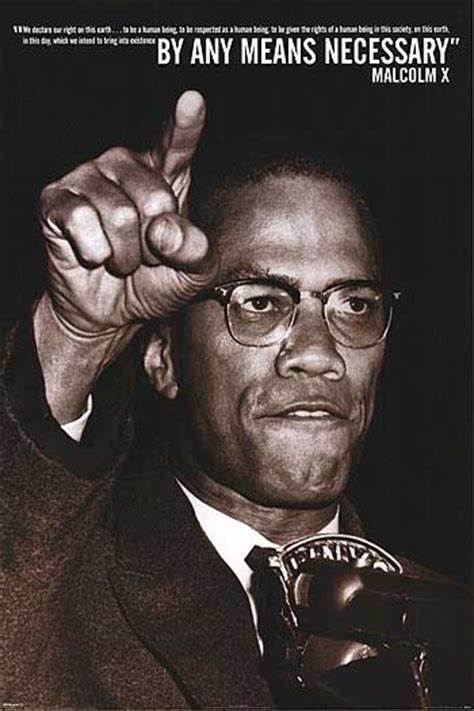 Malcolm X Poster Print by any means necessary