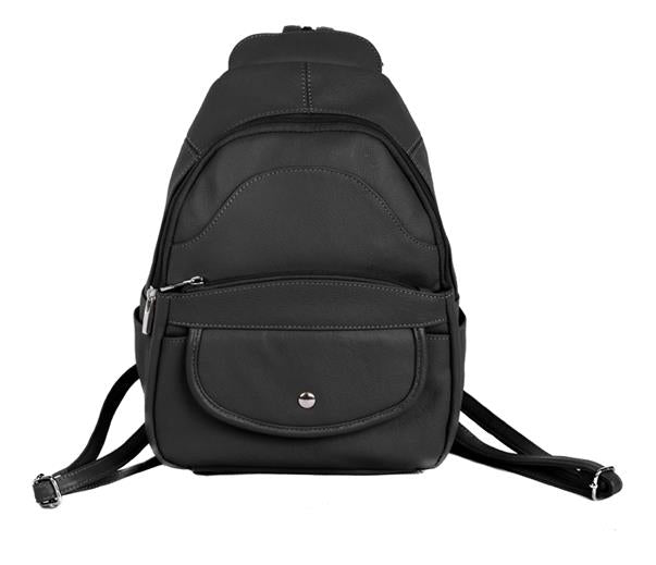 black backpack embossed leather Embossed Leather Backpack