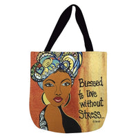Blessed To Live Without Stress  Art Tapestry Tote Bag