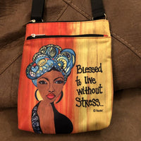 Blessed To Live Without Stress Travel Purse
