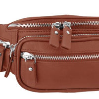 Compact Cowhide Leather Fannypack