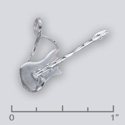 Sterling Silver Guitar Pendant