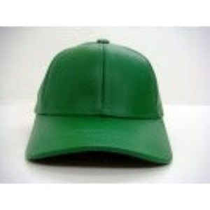 Kelly Green Leather Cap