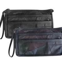 Patch Leather Clutch Bag