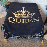 Queen Black and Gold Tapestry Throw