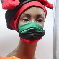 Red, Black, and Green Coronavirus Protection Face Mask