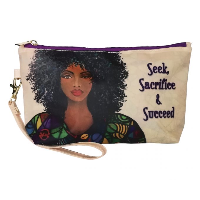 Seek, Sacrifice, and Succeed Cosmetic Pouch