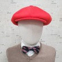 
              Red Wool Apple Newsboy Cap
            