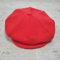 
              Red Wool Apple Newsboy Cap
            